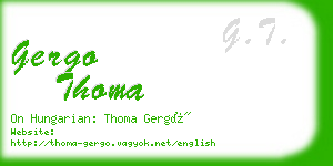 gergo thoma business card